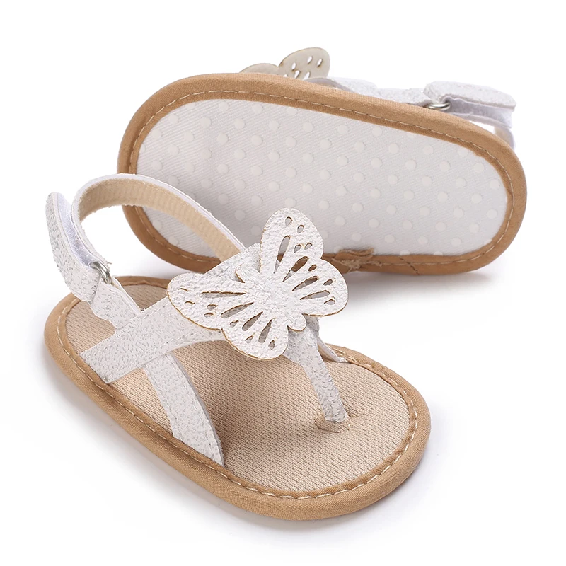 Baby Girls Flip Flop Sandals Cute Butterfly Anti-Slip Soft Sole Princess Shoes Beach Slipper Toddler Mules Sandals Shoes 0-18M