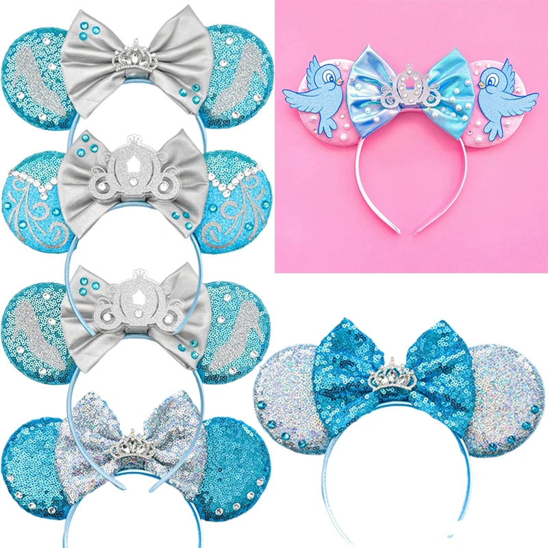 

Crystal Shoes Hair Band Women Cinderella Headbands Kids Adult Festival Crown Bow Headwear Girls Disney Princess Hair Accessories