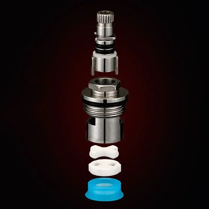 Faucet Valve Faucet Cartridge Universal Replacement Tap Valves Stainless Steel Copper Ceramic Disc Cartridge Inner Faucet Valve Bathroom Accessories