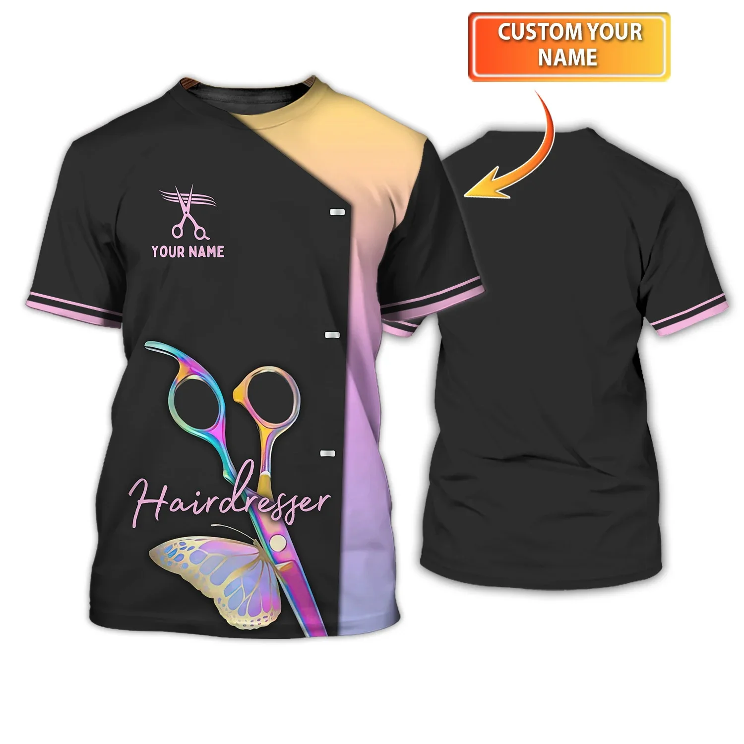 Sommer Herren T-Shirt Friseur personalisierte 3D gedruckt Unisex T-Shirt Friseur Werkzeuge individuelles T-Shirt (nicht Arbeitskleidung) DW181 – Detail 17