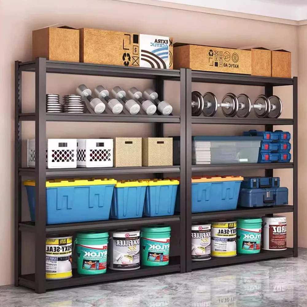 3/4 Tier storage rack Shelving Heavy Duty, Adjustable supermarket shelves carbon steel warehouse racks household storage racks - Image 2