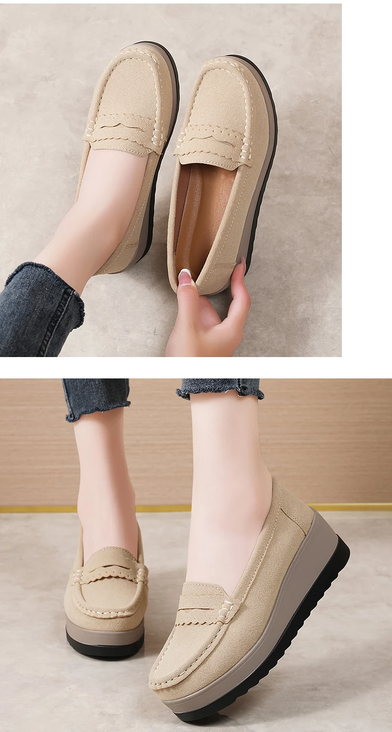 Shoes Woman Fashion Women Shoes Casual Heighten Breathable PU Leather Walking Sneakers Platform Ladies Shoes zapatos de mujer – Detail 8