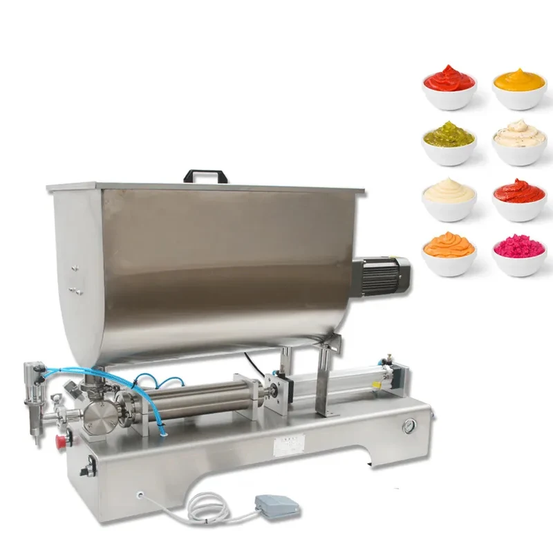 

500ml Peanut Butter Filling Machine With Heating Stirrer Honey Sesame Paste Packaging Machine