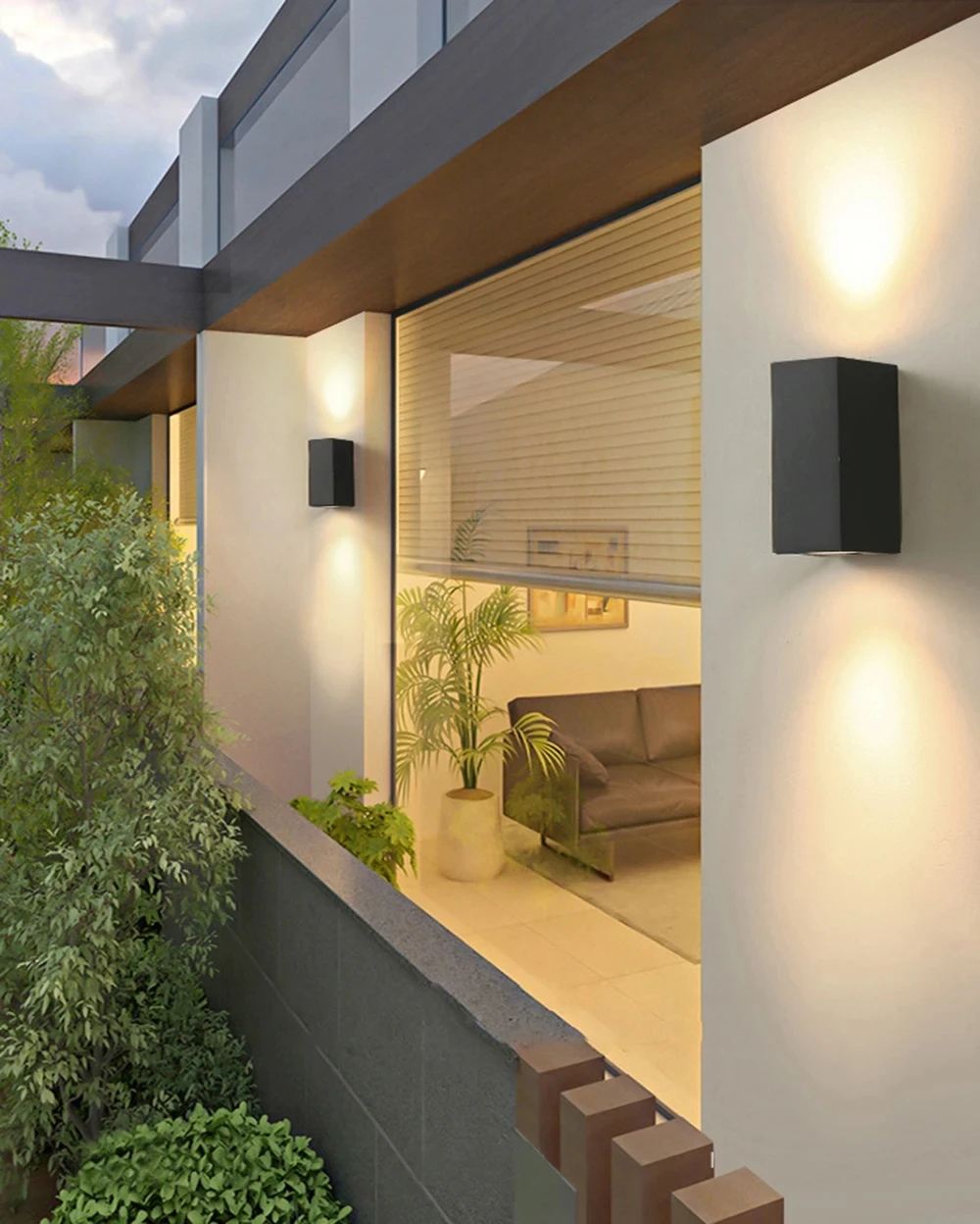Waterproof Indoor/Outdoor LED Up-Down Wall Lamp - 5W/10W Surface Mounted Cube Light