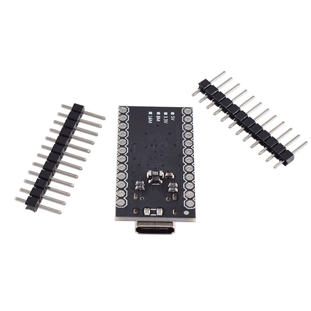 ATmega32U4 마이크로 USB/타입-C 프로 마이크로 보드(2열 핀 헤더 포함) 프로 마이크로 모듈 TYPE-C USB 보드 5V 레오나르도 USB 보드용