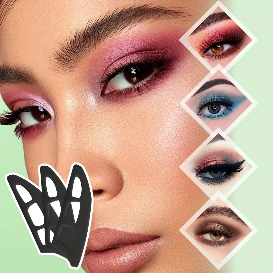 Eyeshadow Stencil & Brush Set with Soft Bristles