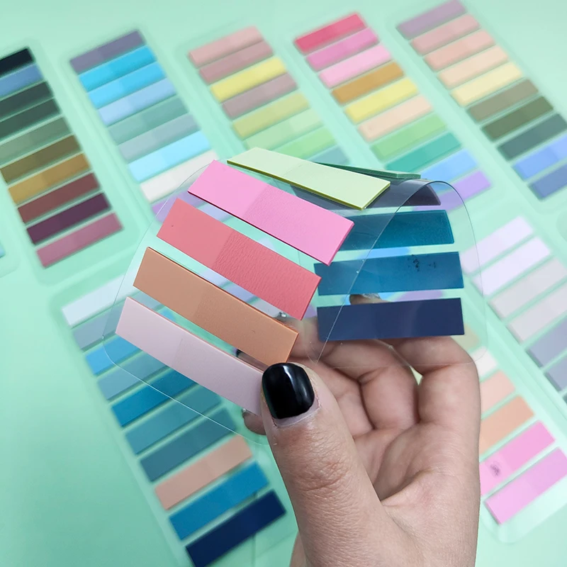 2400Pcs Stationery Index Tabs Self Adhesive Page Markers Transparent Waterproof Sticky Notes Classify Files Flags Posted It 6