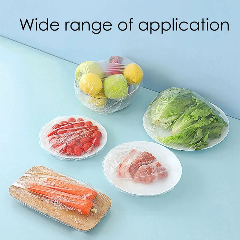 600Pcs Reusable Plastic Bags Food Cover Elastic Stretch Adjustable Bowl Lids Universal Wrap Seal Fresh Keeping Caps