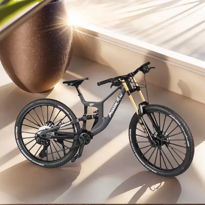 Model Mini Alloy Bicycle Diecast Metal Toy Bikes Shock Absorption Mountain Finger Bicycle Simulation Collection Toys 1:8