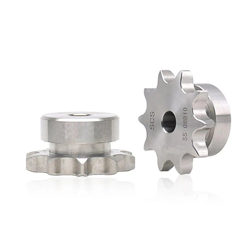 06B 304 스테인리스 스틸 체인 스프로킷 10/11/12/13/14-25 톱니 피치 9.525mm 산업용 드라이브 스프로킷 기어 체인 (06B 체인용)