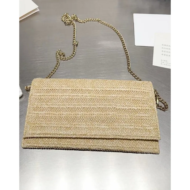 

2024 New Grass Woven Crossbody Handbag For Women, Leisure Chain, Beach Bag, Summer