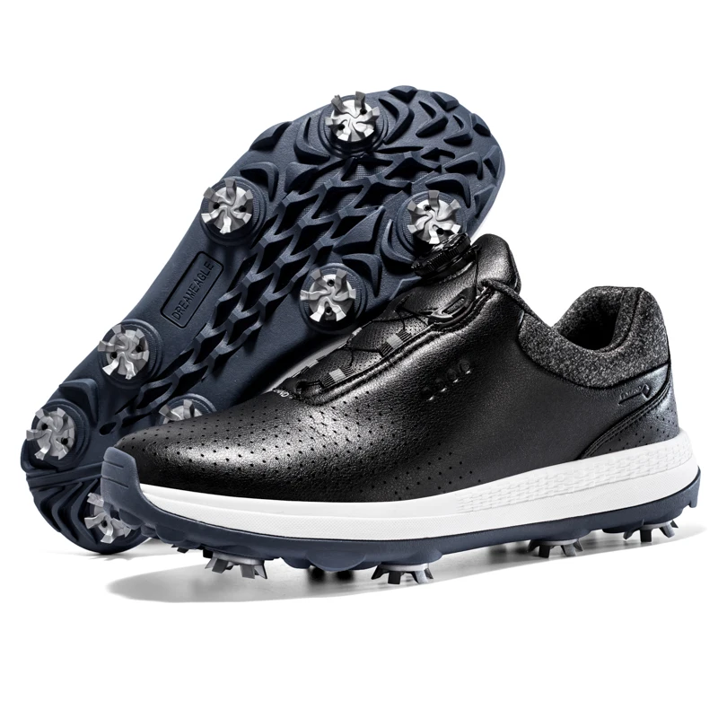 

Men's and women's professional golf shoes black and white waterproof golf spikes sneakers men's plus size 40-47