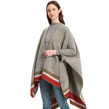 

CHENKIO Women's Shawl Wraps Poncho Sweater Open Front Cape Cardigan for Fall Winter Holiday