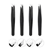 4Pcs Tweezers Set - Professional Stainless Steel Tweezers for Eyebrows - Great Precision for Facial Hair, Splinter and Ingrown 3