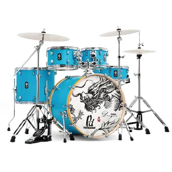 Wholesale PD Professional Jazz Drum Set High Quality Musical Percussion Instrument ABS Acrylic Drum Heads Steel Drum Chamber