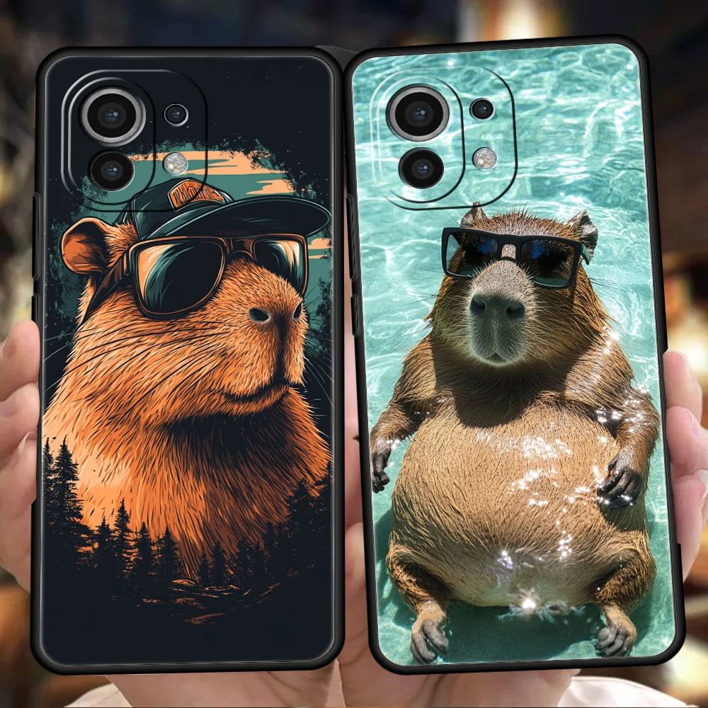 Cute Cartoon Capybara Shockproof Soft TPU Phone Case Cover