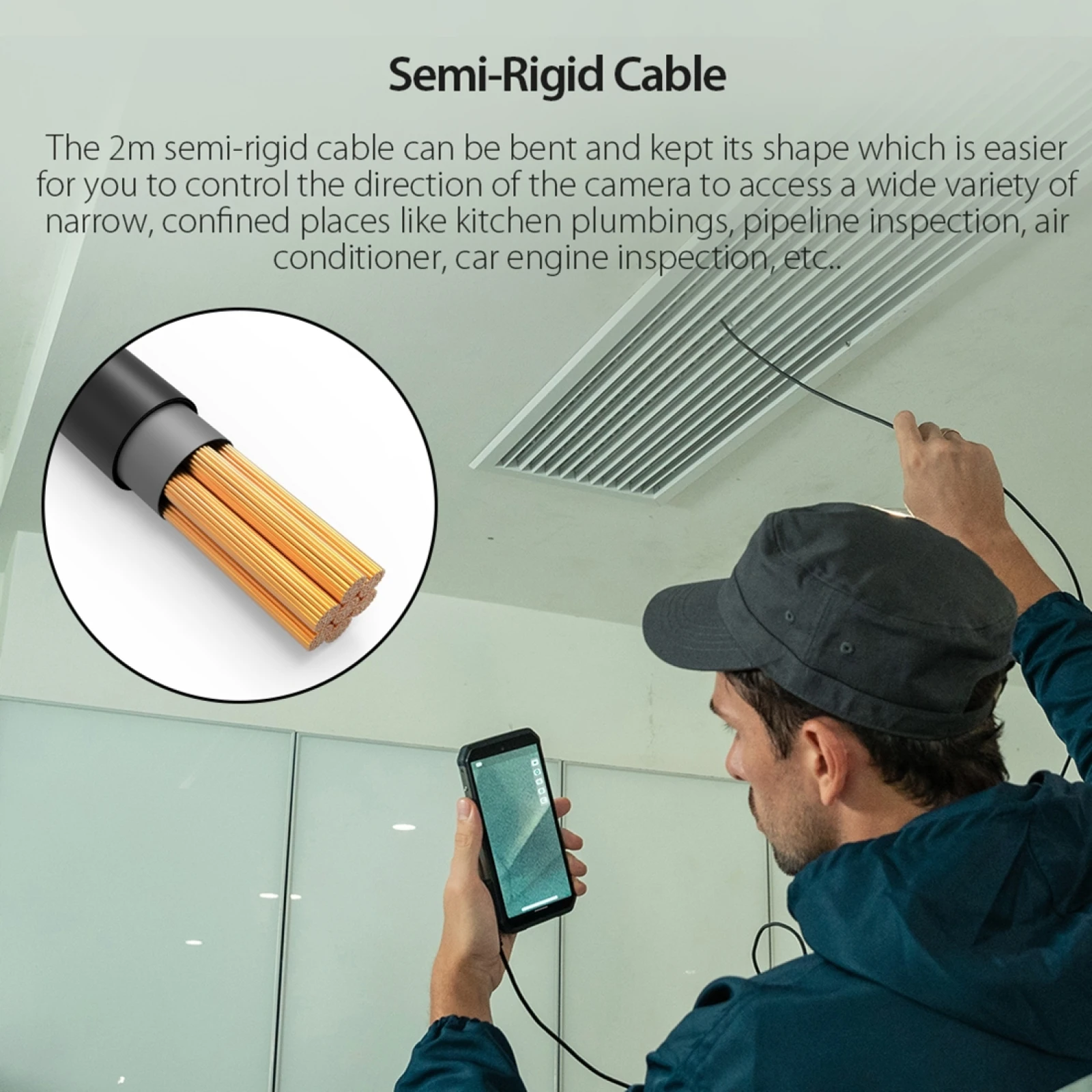 Ulefone Endoscope E1 IP67 Waterproof 3 in 1 Endoscope for Ulefone Power Armor 21 19 18T 16 Pro 13 Armor Pad