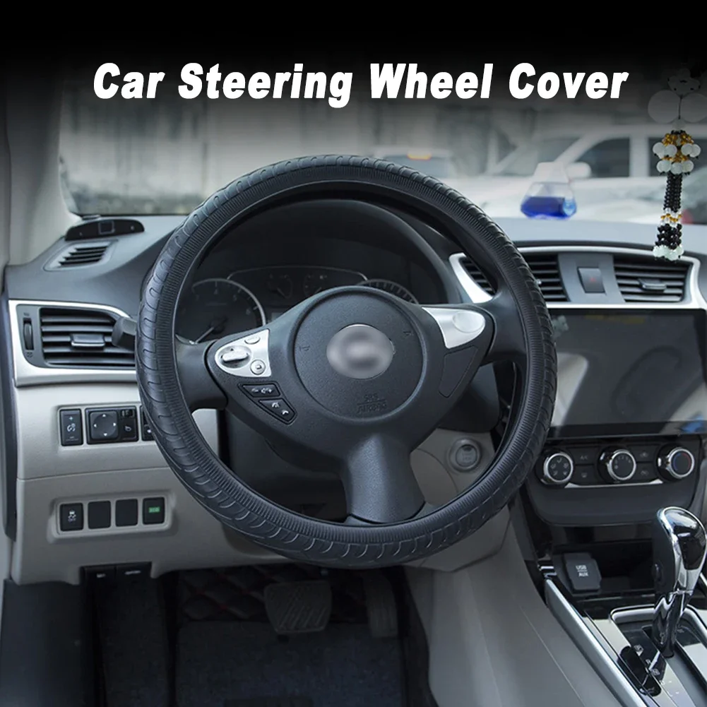 Silicone Skidproof Steering Wheel Cover 36-40cm