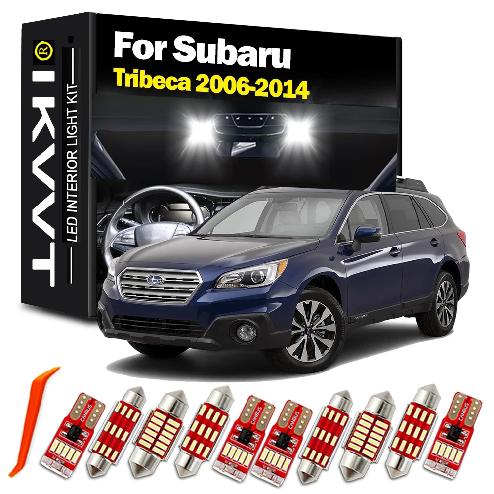 

IKVVT, 14 шт., внутренняя карта, купол для багажника, фотолампы для Subaru Tribeca 2006 2007 2008 2009 2010 2011 2012, Canbu