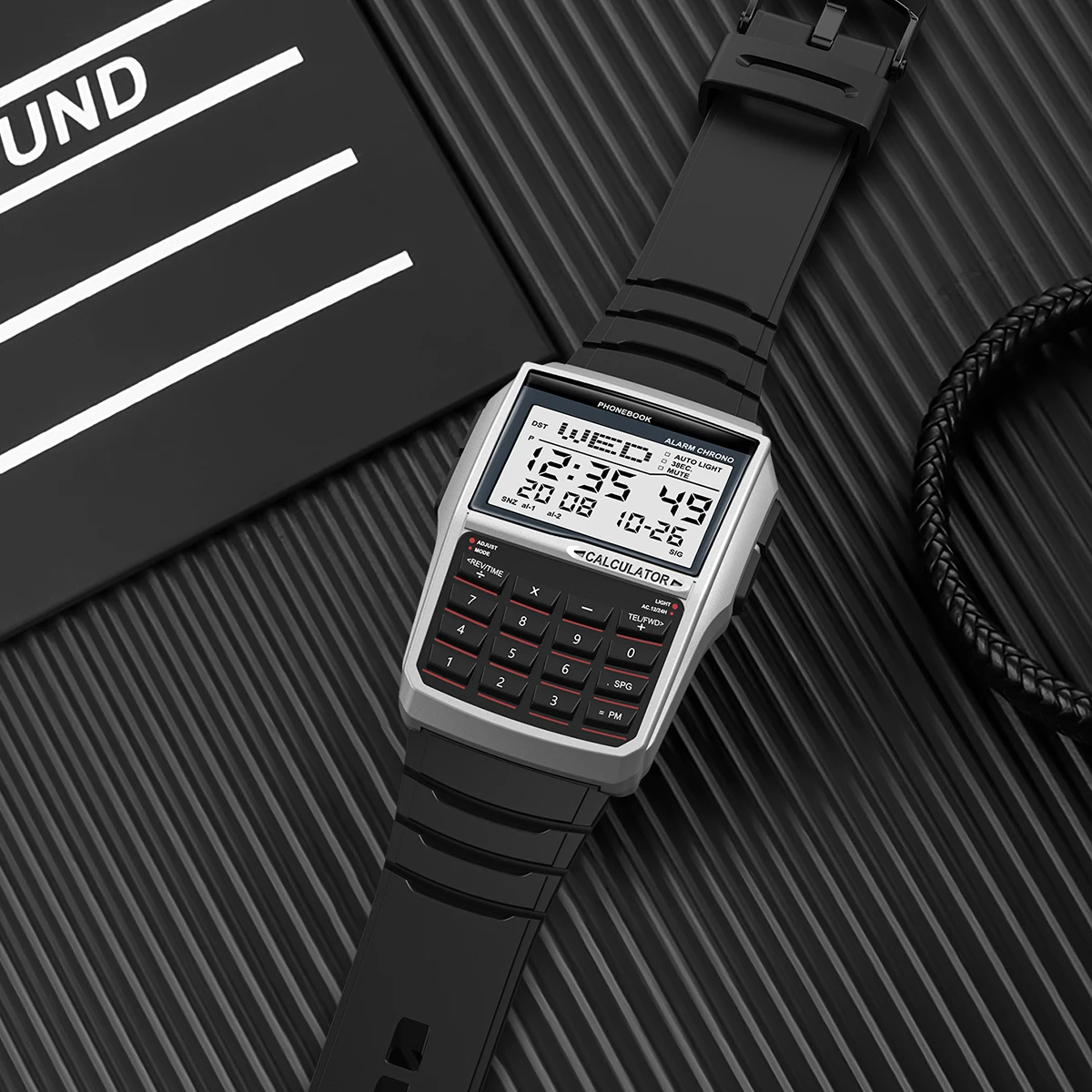 Computer Style Waterproof Watch Men's Top Luxury LED Electronic Watch Digital Sports Multifunction Calculator Watch 4