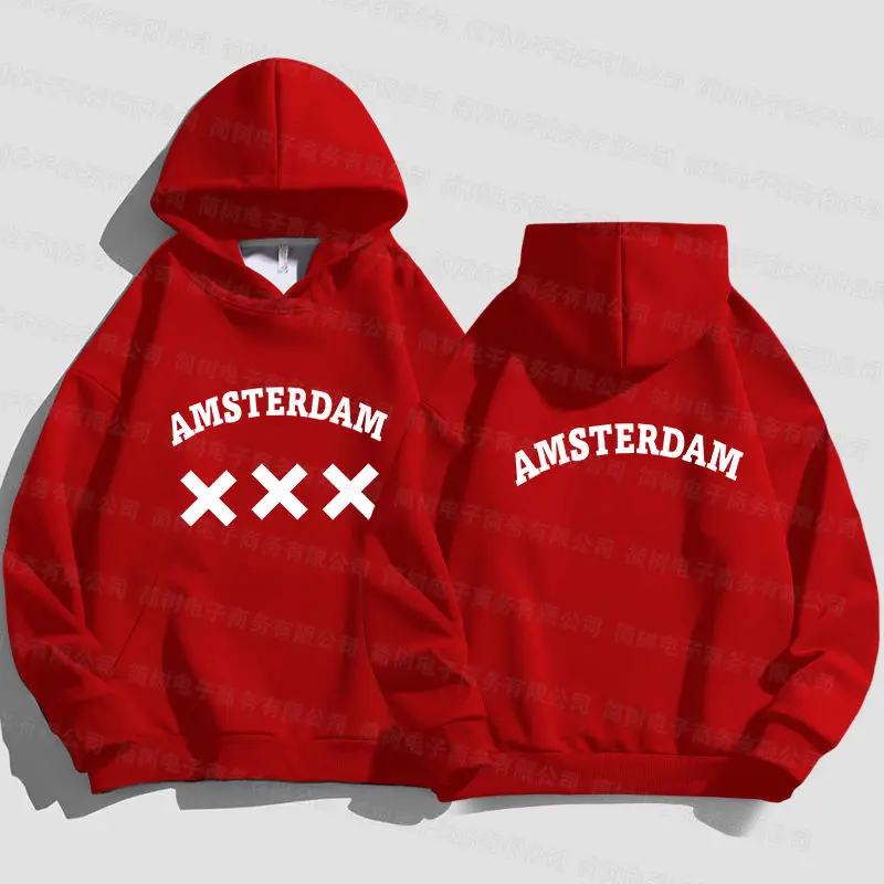 THC AMSTERDAM. Sudadera Para Hombre, Con Cremallera Y Capucha - Gris