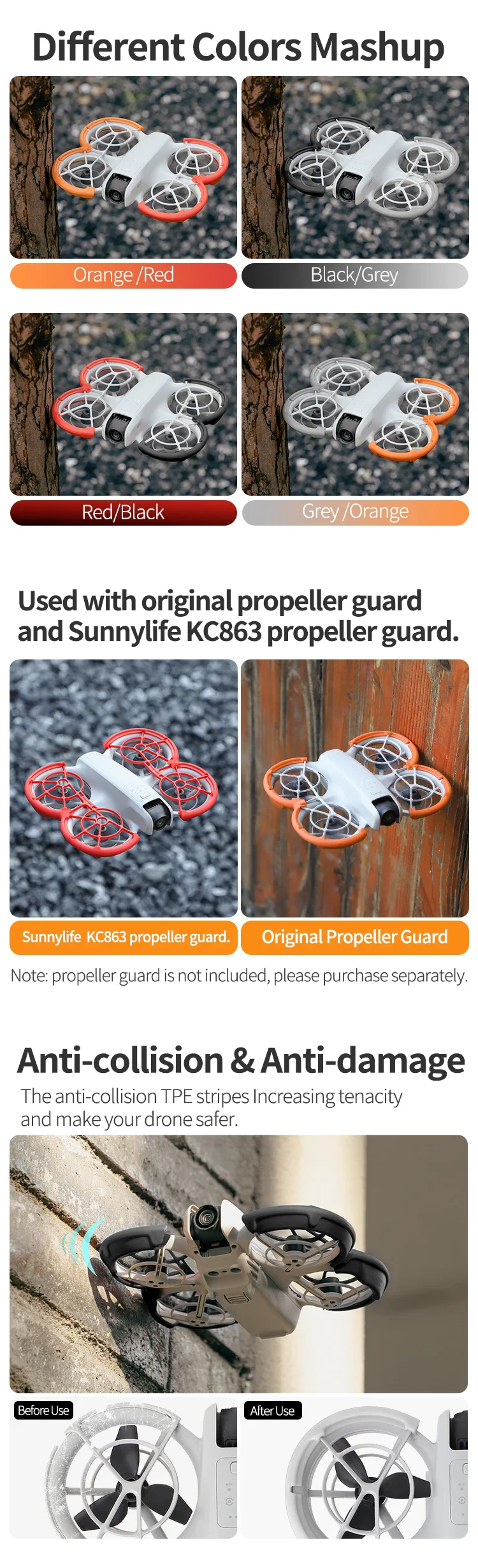 Propeller Guard Protector Prop Bumper Ring Anti-Collision Protective Cover Accessories for DJI NEO