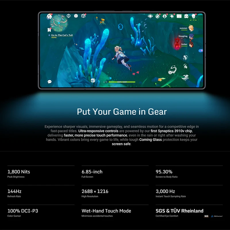 Smartphone Gaming RedMagic 11 Pro 5G Versione Globale 6.85" processore Snapdragon 8 Elite Gen 5, batteria 7500mAh, fotocamera 50MP, NFC - immagine 5