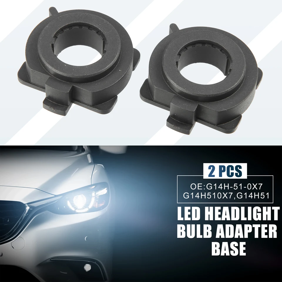 2 Portalámparas Para Faros Delanteros De Coche – Compatibles Con Mazda MX5, Miata, CX7, RX-8 (G14H51)