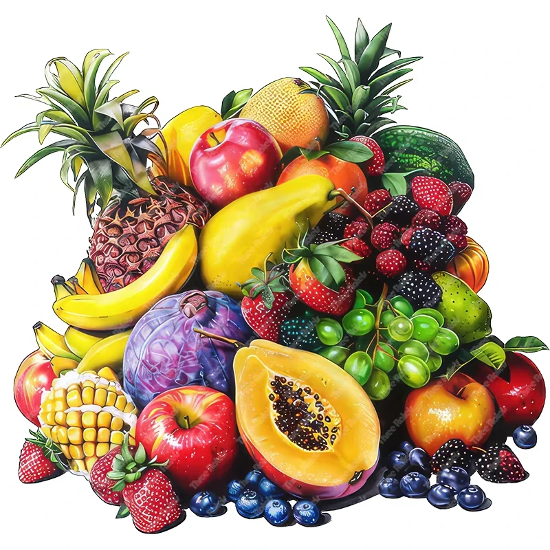 Three Ratels Bright tropical fruit classic stickers kitchen decoration refrigerator decals dessert shop window sticke G05 wall stickers,window stickers