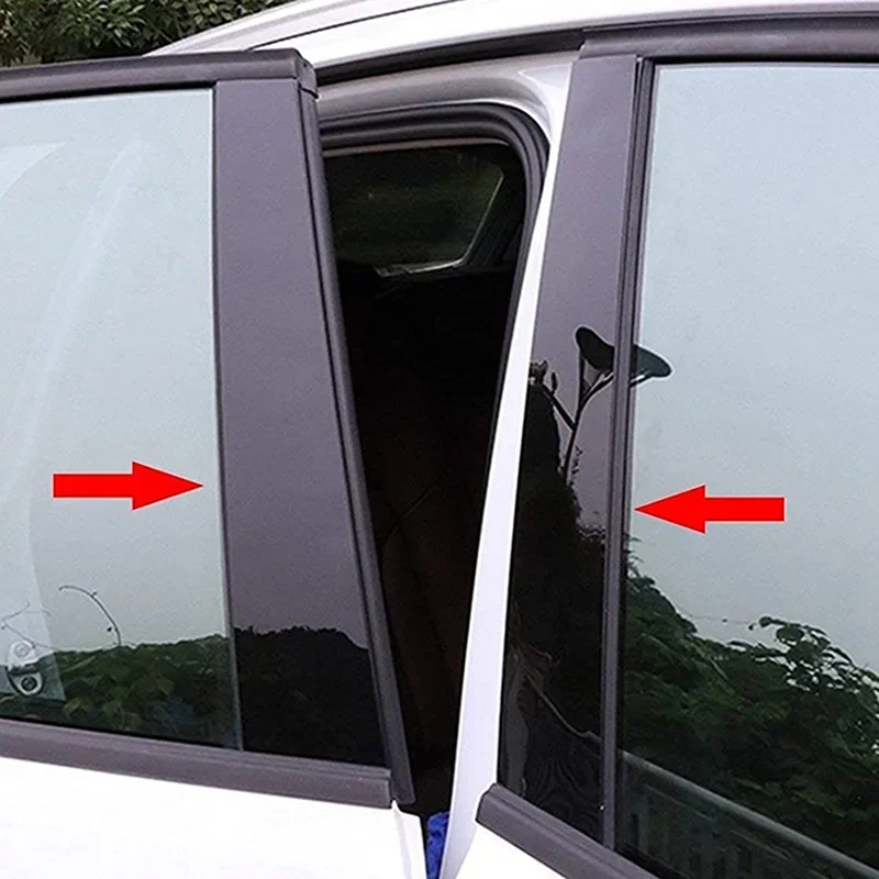 Car Pillar Posts Door Window Trim Cover Stickers 10Pcs for Toyota RAV4 XA50