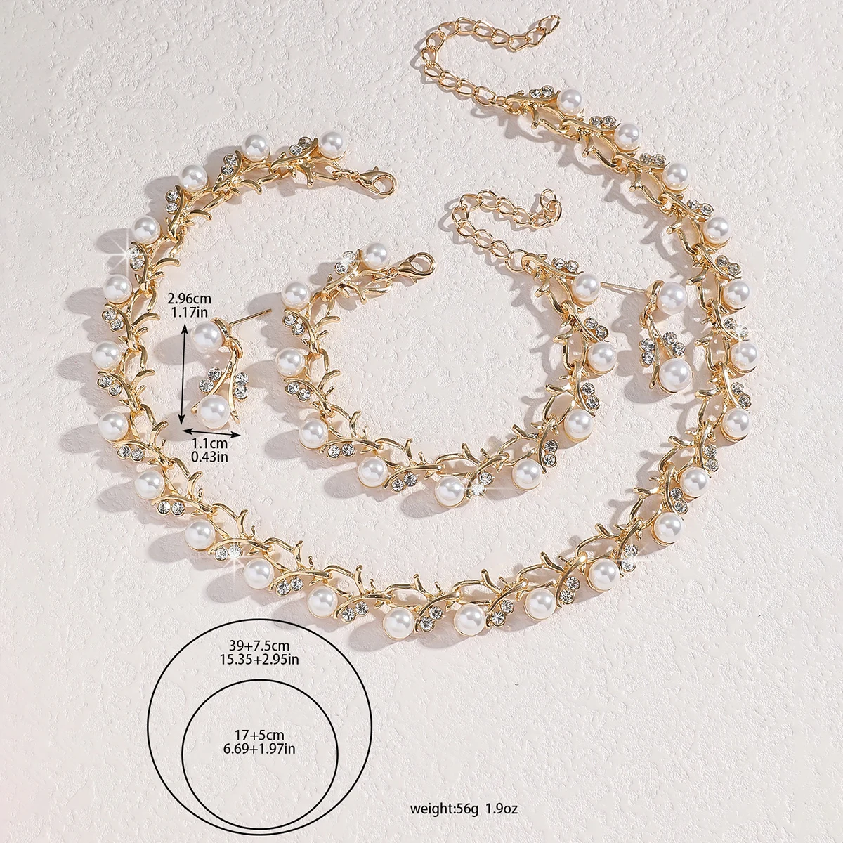 طقم لؤلؤ بلوسوم الأنيق