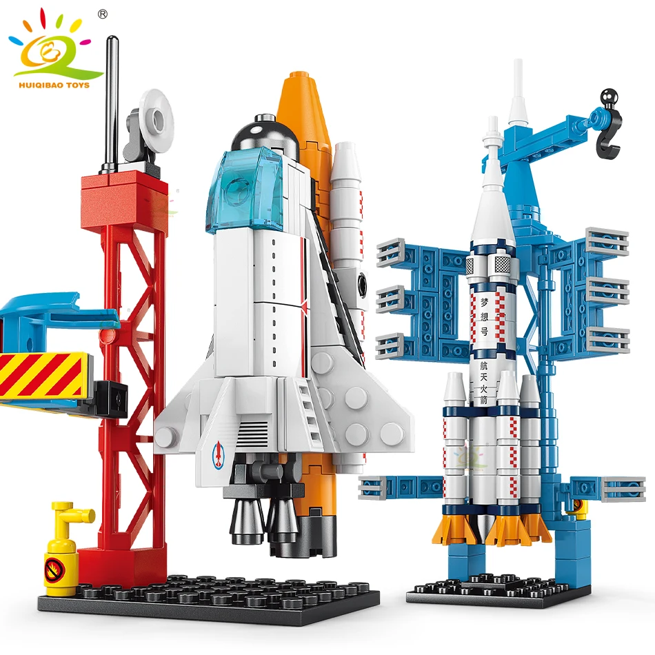 HUIQIBAO Mini Space Aviation Manned Rocket Model Building