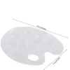 2/8/15Pcs Oval Paint Tray Palettes with Thumb Hole for Students to Craft DIY Painting or Birthday Painting Party 2