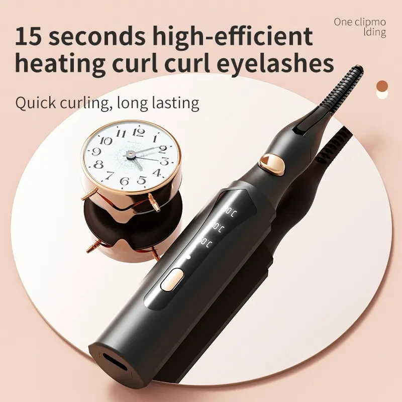 Electric Eyelash Curler USB Rechargeable Temperature Heated Eyelashes Naturally Long-Lasting Curled Makeup Tools Quick Heating eyelash curler