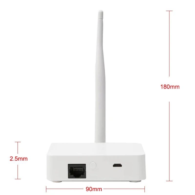 Tuya ZigBee Smart Hub, with Network Cable Socket Wired Connection Gateway Bridge for App Remote Control Works with Alexa Google