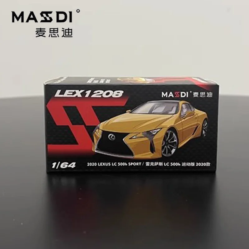 새로운 재고 Masdi 1:64 Lexus Lc500h 클래식 자동차 시뮬레이션 합금 미니어처 다이 캐스팅 원피스 모델 맞춤 장난감 컬렉션 선물