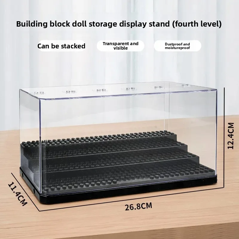 Acrylic Display Case with Detachable Steps – Clear Dustproof Showcase for Collectibles & Accessories