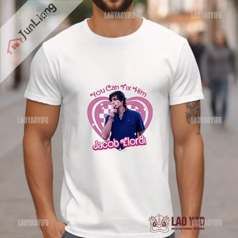 

Jacob Elordi Time Tour T-shirt Fan Gift Shirt Short sleeve round neck Harajuku Fashion male-female top