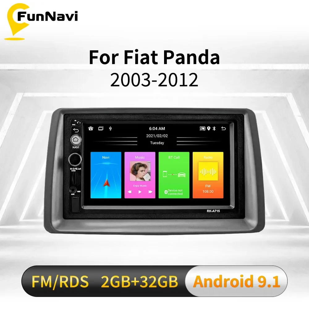 X-REAKO Car Radio for FIAT Panda 2003 - 2012 2 Din Android 12 Head