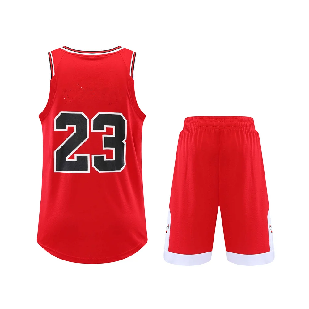Men Sports Suit American Men's Basketball Jerseys Shorts Sleeve Training Vest