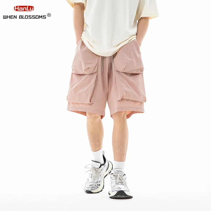 Hip Hop Trend Three Shorts  Large Pocket Cargo Shorts For Men's 2024 Summer New Outdoor Fashion Brand Loose Casual Shorts