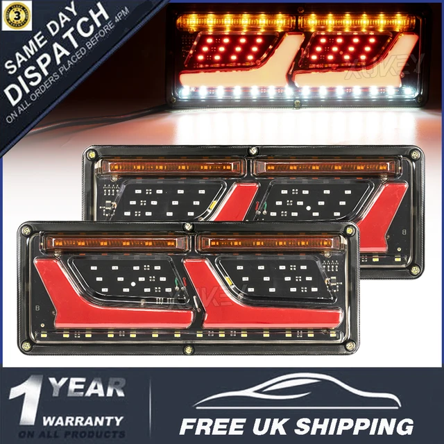 DYNAMIC LED REAR TAIL LIGHT 2X 12V TRUCK UTE CARAVAN FOG BRAKE CAR INDICATOR 4WD