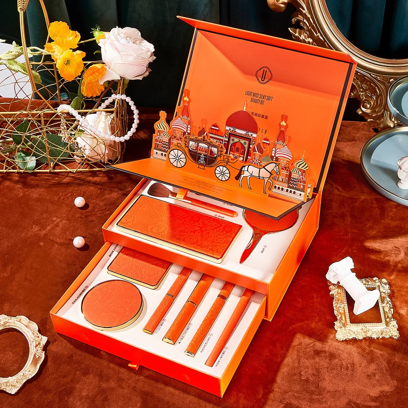 Christmas Makeup Set Gift Box BB Cream Lipstick Eyeliner Eyeshadow Eyebrow Pencil Beauty Makeup Cosmetics Holiday Gift eye makeup set makeup set makeup kit makeup gift box