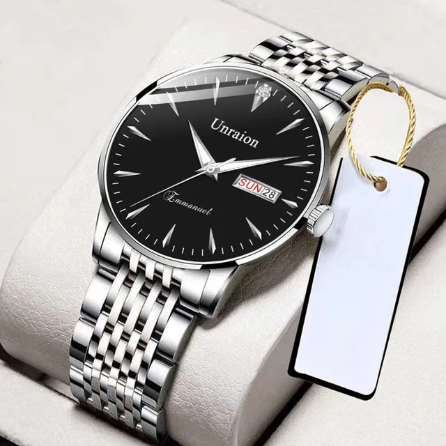 Men's Quartz Watch Waterproof Luminous Dual Calendar Korean Style Fashion Male Student Wristwatch For Daily Wear School Outdoor