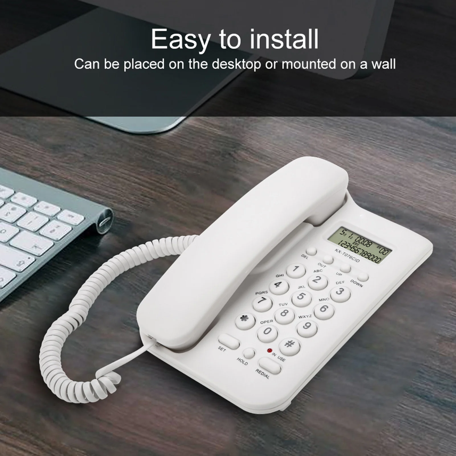 Premium Wired Desktop & Wall-Mount Landline Telephone