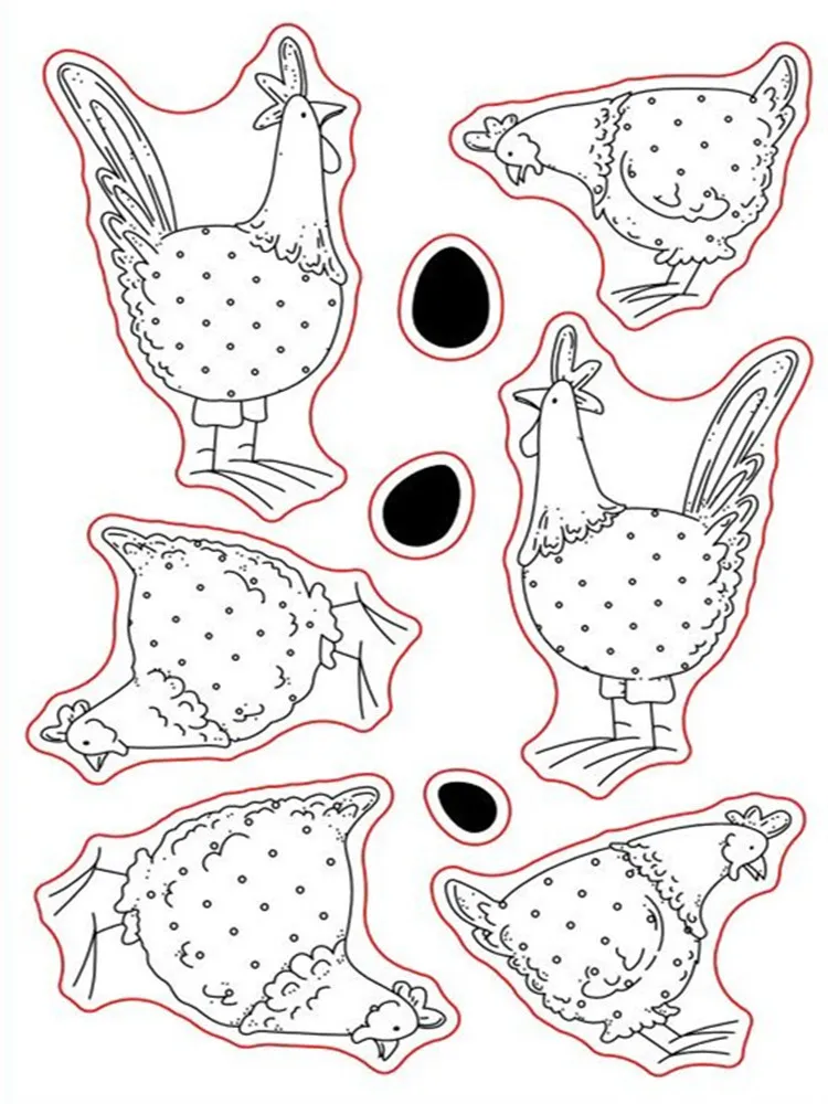 New hen Clear Stamp for Scrapbooking Transparent Silicone Rubber DIY Photo Album Decor 833