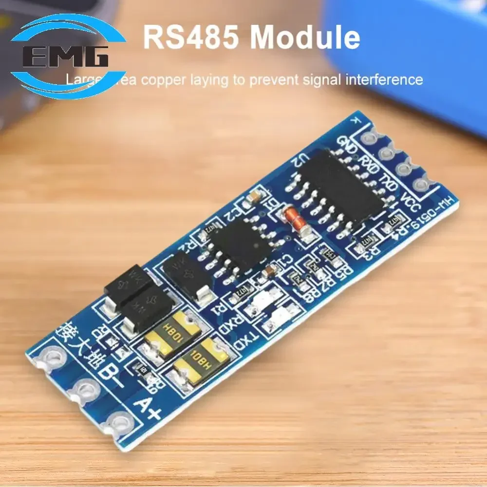 1-20PC 3.3/5V TTL To RS485 Module Hardware Automatic Flow Control Module Serial UART Level Mutual Conversion Power Supply Module
