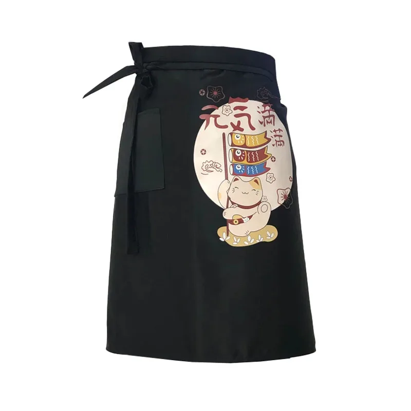 Kitchen Apron Japan Style Chef Apron Food Service Clothing Sushi Cook Work Aprons for Japanese Cuisine Kitchen Kimono Print Pinafore kitchen apron,cooking apron