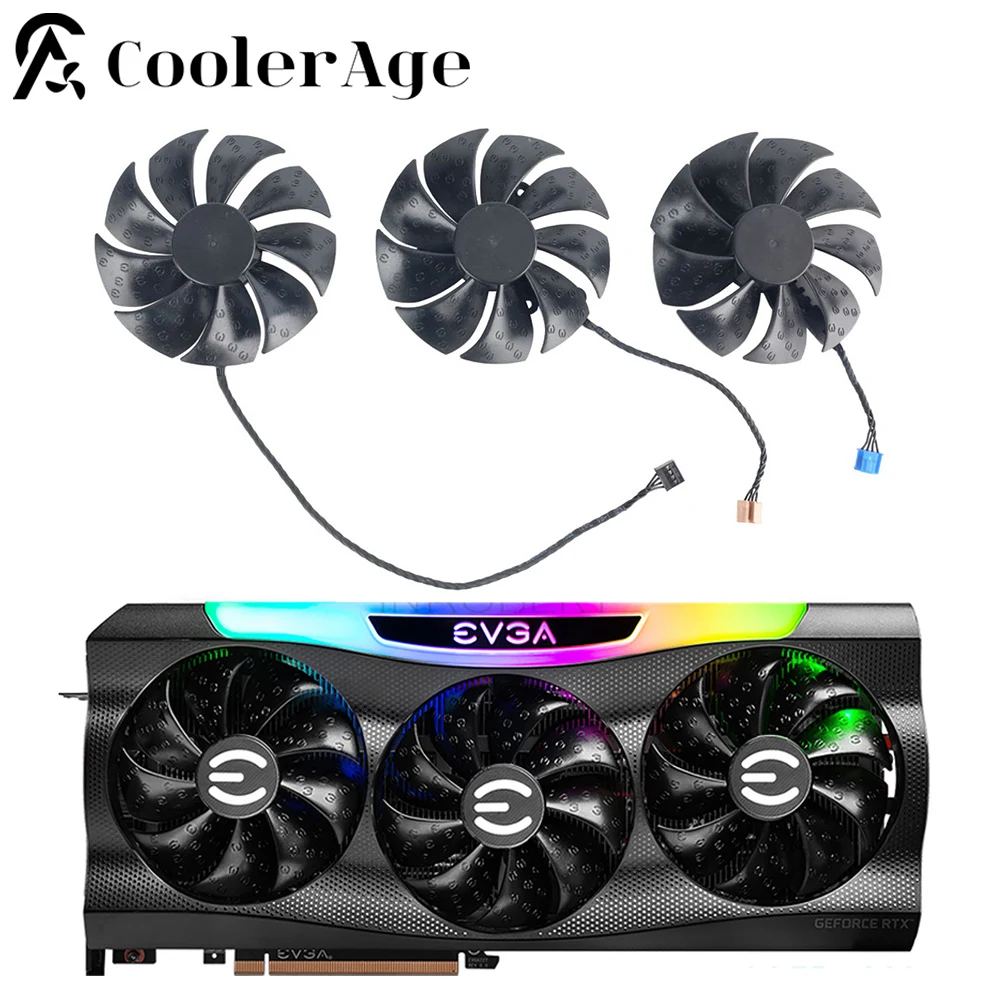 87Mm T129215Su 12V 0.50A 4Pin Ventola Della Scheda Grafica Per Evga Rtx 3070 3080 Ti 3090 Ftw3 Ultra Gaming Gpu Cooler