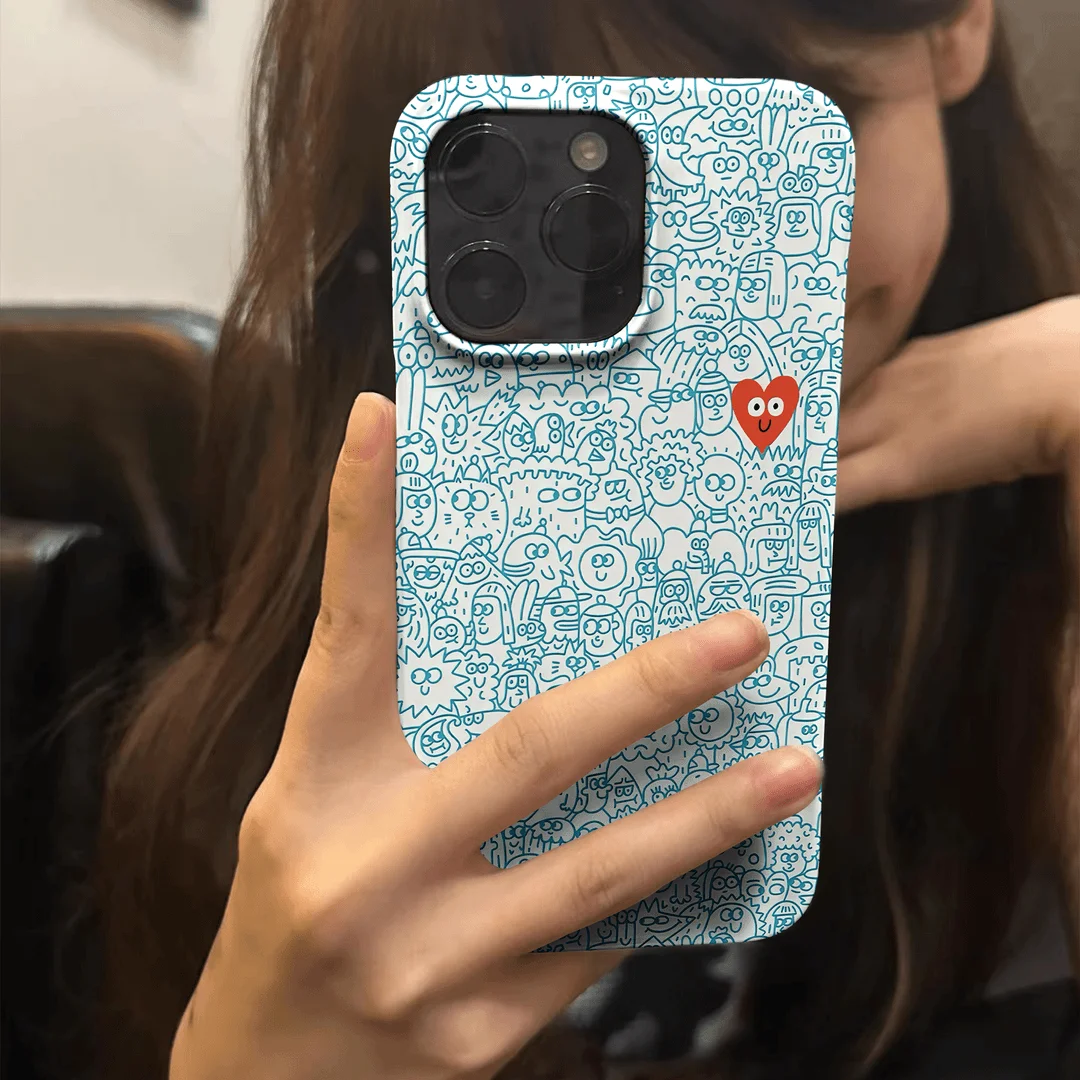 الكورية ins الخط الأزرق الحب جراب هاتف آيفون 16 15...